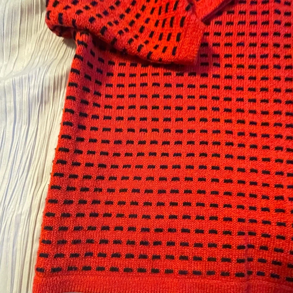 San Remo cardigan sweater and matching tank red with‎ black size XL vintage